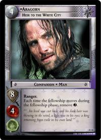 lotr tcg realms of the elf lords foils aragorn heir to the white city foil