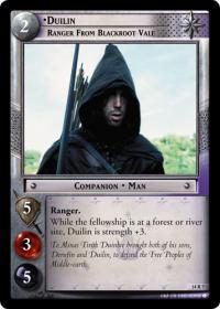 lotr tcg expanded middle earth duilin ranger from blackroot vale