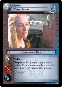 lotr tcg the hunters c uc eowyn willing fighter