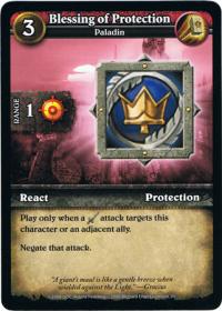wow minis core action cards blessing of protection
