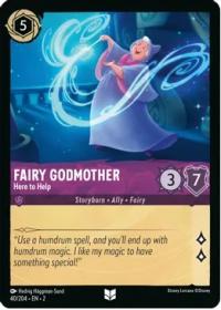 lorcana rise of the floodborn fairy godmother here to help