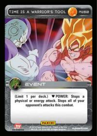 dragonball z base set dbz time is a warrior s tool foil