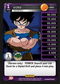 dragonball z heroes and villains goku thoughtful