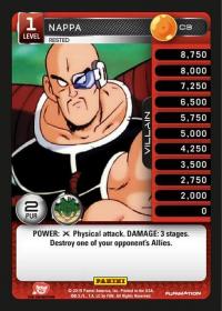 dragonball z heroes and villains nappa rested foil