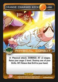 dragonball z heroes and villains orange charged kick foil