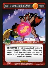 dragonball z heroes and villains red combined blast foil