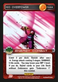 dragonball z heroes and villains red overpower foil