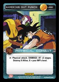dragonball z the movie collection namekian gut punch foil