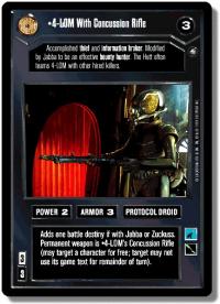 star wars ccg enhanced 4 lom with concussion rifle