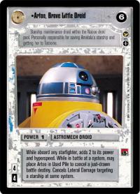 star wars ccg theed palace artoo brave little droid
