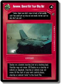 star wars ccg dagobah revised awwww cannot get you ship out wb
