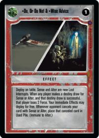 star wars ccg reflections ii premium do or do not wise advice