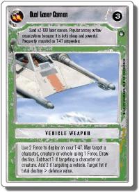 star wars ccg hoth revised dual laser cannon wb