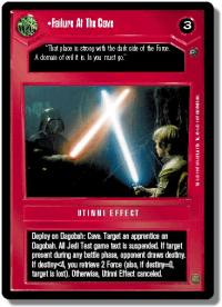 star wars ccg dagobah limited failure at the cave
