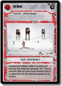 star wars ccg hoth limited fall back