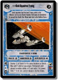 star wars ccg anthologies sealed deck premium gold squadron y wing