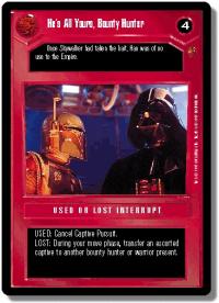 star wars ccg cloud city he s all yours bounty hunter