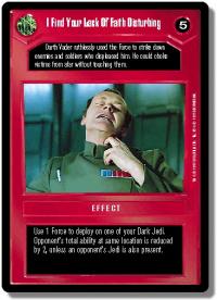 star wars ccg premiere limited i find your lack of faith disturbing