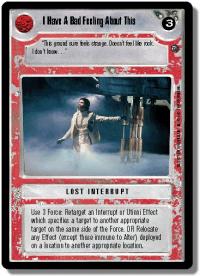 star wars ccg dagobah revised i have a bad feeling about this wb