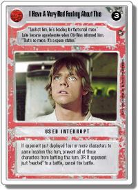 star wars ccg a new hope revised i have a very bad feeling about this wb