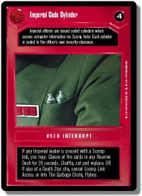 star wars ccg premiere unlimited imperial code cylinder wb