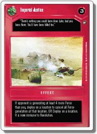 star wars ccg a new hope revised imperial justice wb
