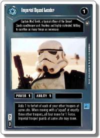 star wars ccg a new hope revised imperial squad leader wb