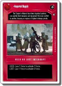 star wars ccg hoth revised imperial supply wb