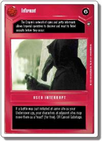 star wars ccg a new hope revised informant wb