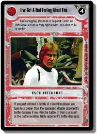star wars ccg premiere limited i ve got a bad feeling about this