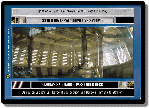 Jabba's Sail Barge: Passenger Deck