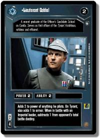 star wars ccg hoth limited lieutenant cabbel