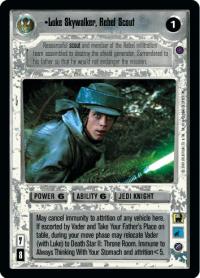 star wars ccg reflections ii premium luke skywalker rebel scout
