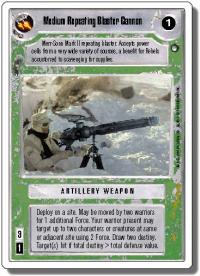 star wars ccg hoth revised medium repeating blaster cannon wb