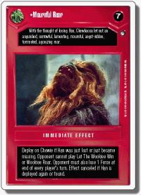 star wars ccg hoth revised mournful roar wb