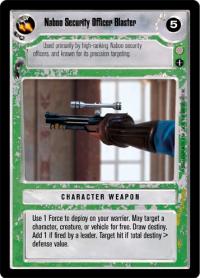 star wars ccg coruscant naboo security officer blaster