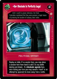 star wars ccg coruscant our blockade is perfectly legal