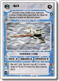 star wars ccg a new hope revised red 6 wb