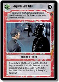star wars ccg dagobah limited report to lord vader