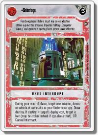 star wars ccg a new hope revised sabotage wb
