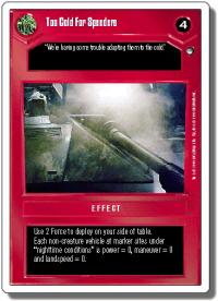 star wars ccg hoth revised too cold for speeders wb