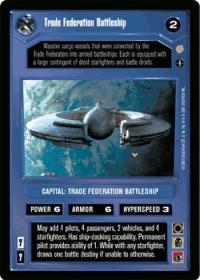 star wars ccg coruscant trade federation battleship