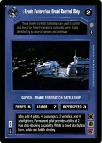 star wars ccg coruscant trade federation droid control ship