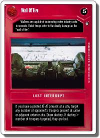 star wars ccg hoth revised wall of fire wb