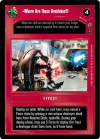 star wars ccg reflections iii premium where are those droidekas