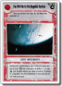 star wars ccg hoth revised you will go to the dagobah system wb