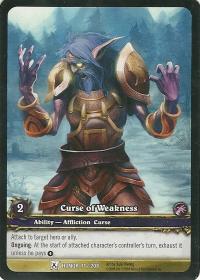 warcraft tcg extended art curse of weakness ea