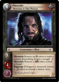 lotr tcg lotr promotional aragorn defender of free peoples p