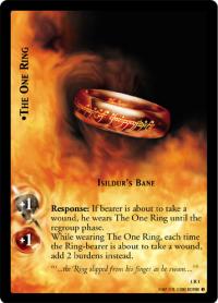 lotr tcg fellowship of the ring foils the one ring isildur s bane foil