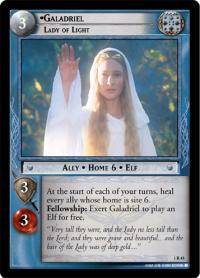 lotr tcg fellowship of the ring foils galadriel lady of light foil